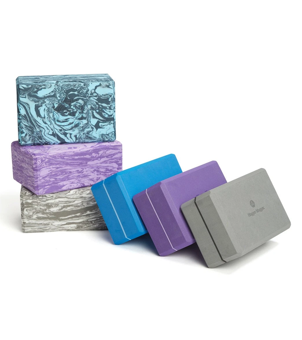 Hugger Mugger 4" Foam Yoga Block Blue 5 Hugger Mugger 4" Foam Yoga Block Blue - Image 5