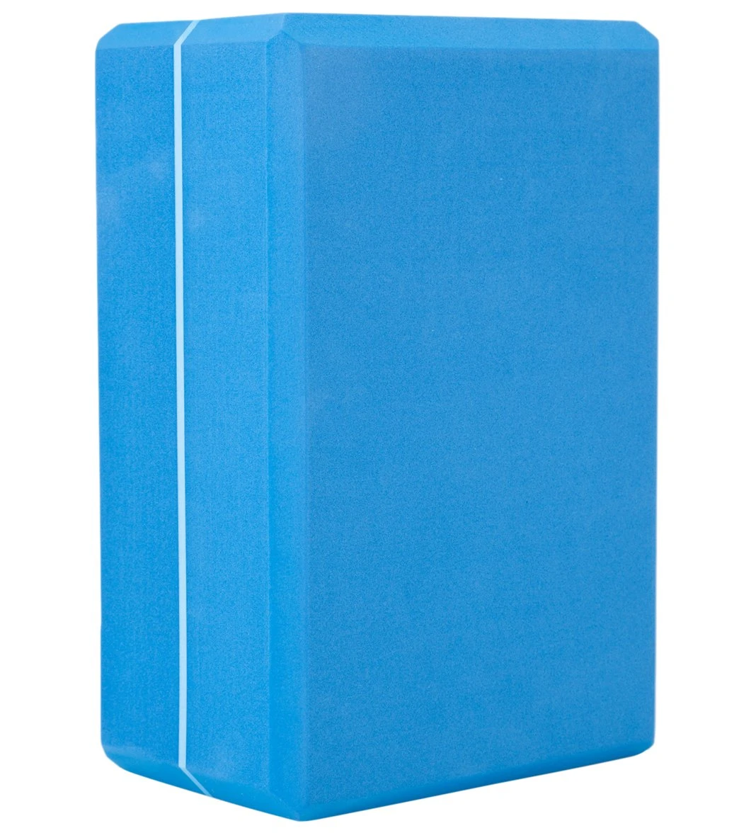 Hugger Mugger 4" Foam Yoga Block Blue 2 Hugger Mugger 4" Foam Yoga Block Blue - Image 2