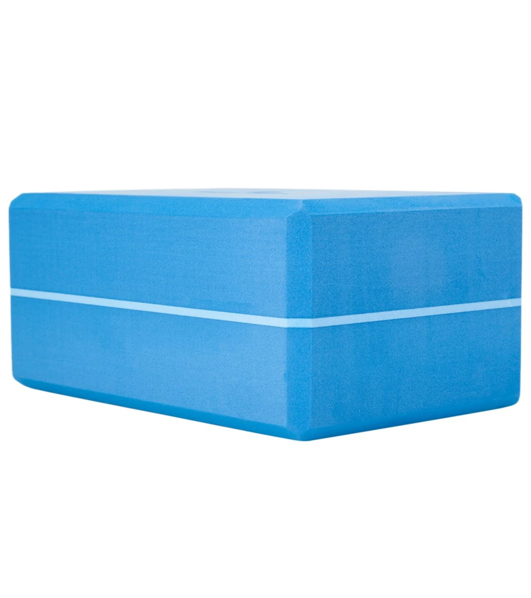 Hugger Mugger 4" Foam Yoga Block Blue 4 Hugger Mugger 4" Foam Yoga Block Blue - Image 4