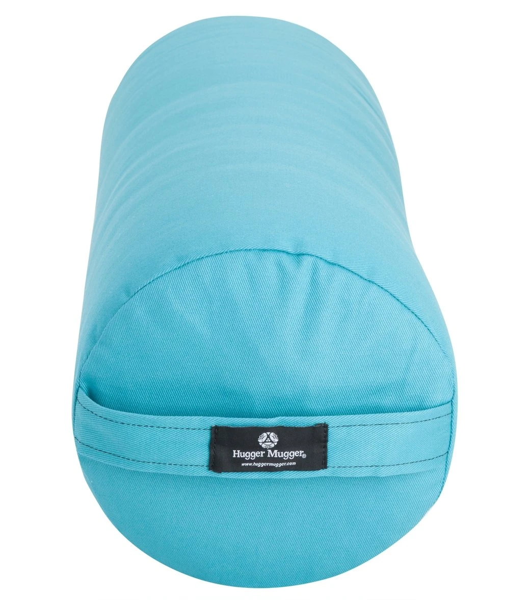Hugger Mugger Round Solid Yoga Bolster Aqua 2 Hugger Mugger Round Solid Yoga Bolster Aqua - Image 2