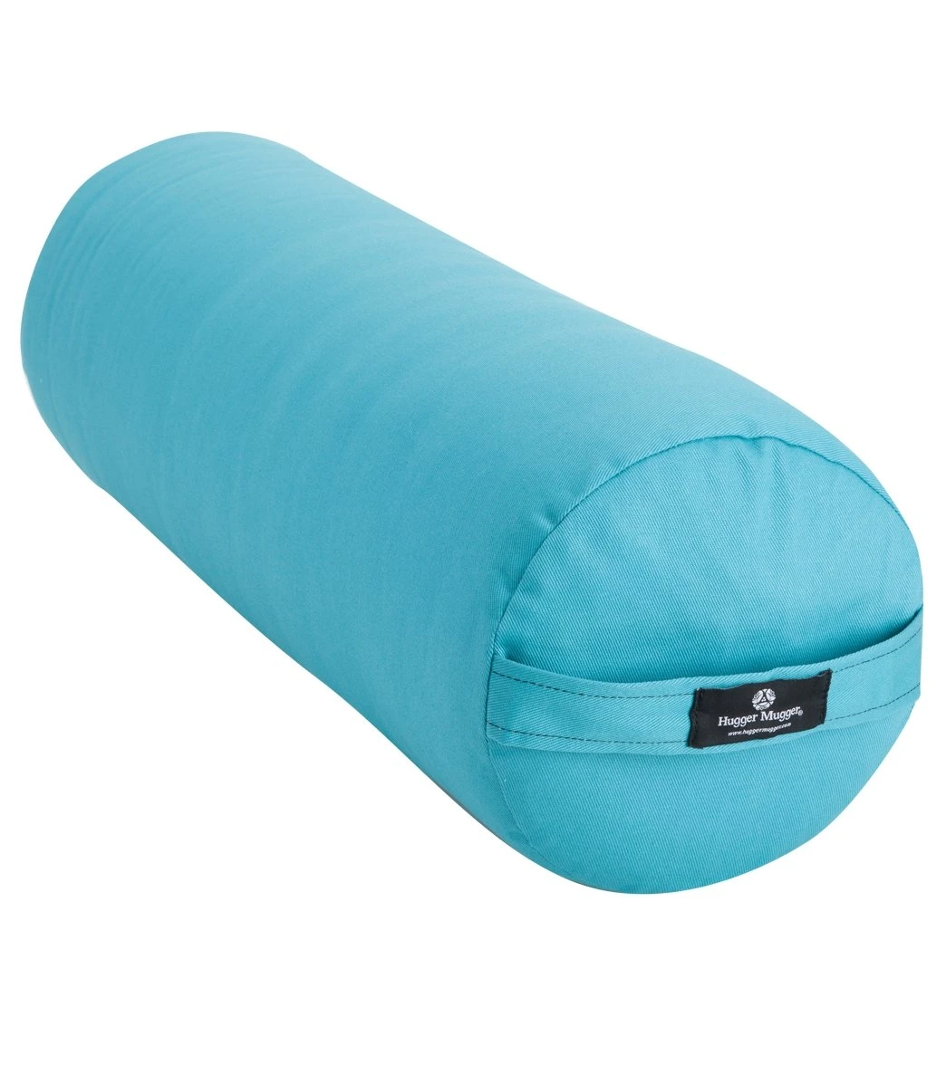 Hugger Mugger Round Solid Yoga Bolster Aqua 5 Hugger Mugger Round Solid Yoga Bolster Aqua - Image 5