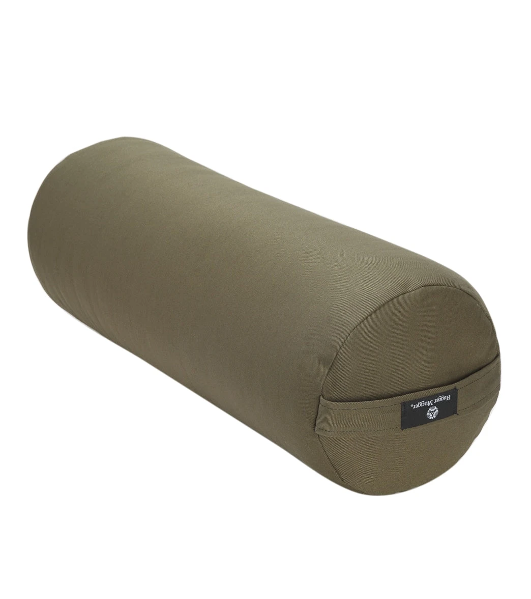 Hugger Mugger Round Solid Yoga Bolster Olive 4 Hugger Mugger Round Solid Yoga Bolster Olive - Image 4