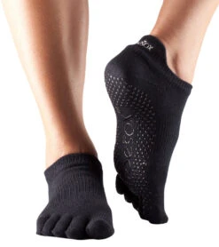Toesox Low Rise Full-Toe Yoga Grip Socks -Hot Sale Everyday Yoga Store 1739985256483 black