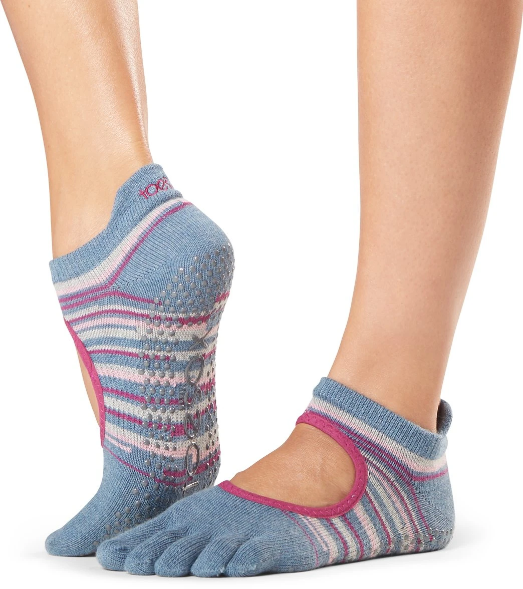 Toesox Bellarina Full-Toe Yoga Grip Socks Gypsy 2 Toesox Bellarina Full-Toe Yoga Grip Socks Gypsy - Image 2