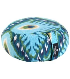 Hugger Mugger Zafu Printed Yoga Meditation Cushion -Hot Sale Everyday Yoga Store 1740045811747 indigoikat 2a 1