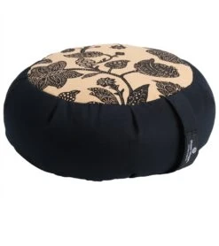 Hugger Mugger Zafu Printed Yoga Meditation Cushion Caramel Lotus