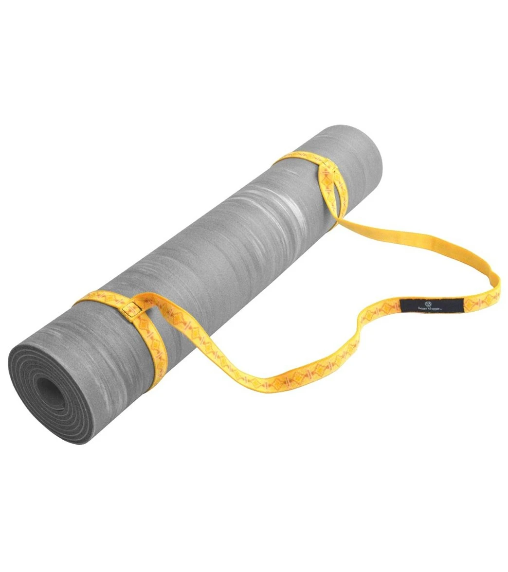 Hugger Mugger Simple Yoga Mat Sling Yellow Diamond 1 Hugger Mugger Simple Yoga Mat Sling Yellow Diamond