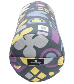 Hugger Mugger Round Printed Yoga Bolster Graphic Graphite