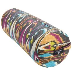 Hugger Mugger Round Printed Yoga Bolster Bogemian Ikat