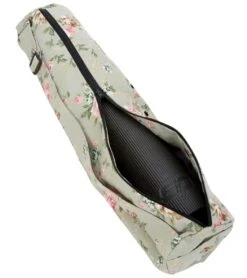 Everyday Yoga Cotton Mat Bag With Inner Pockets Green Floral -Hot Sale Everyday Yoga Store 1740083265571 greenfloral 5a
