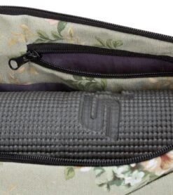 Everyday Yoga Cotton Mat Bag With Inner Pockets Green Floral -Hot Sale Everyday Yoga Store 1740083265571 greenfloral 7a