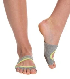 Toesox Releve Half-Toe Yoga Grip Socks -Hot Sale Everyday Yoga Store 1740132188195 heatherwlimeaidtrim 1a