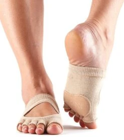 Toesox Releve Half-Toe Yoga Grip Socks -Hot Sale Everyday Yoga Store 1740132876323 nude