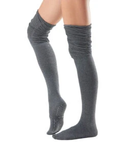 Tavi Charlie Thigh High Barre Grip Socks Charcoal