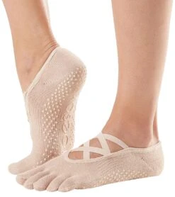 Toesox Elle Full-Toe Yoga Grip Socks -Hot Sale Everyday Yoga Store 1740315492387 nude