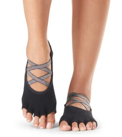 Toesox Elle Half-Toe Yoga Grip Socks Heartbreak