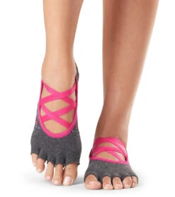 Toesox Elle Half-Toe Yoga Grip Socks Festival