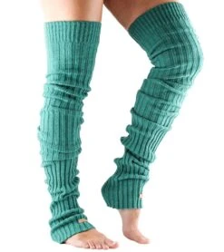 Toesox Thigh High Leg Warmers Forest