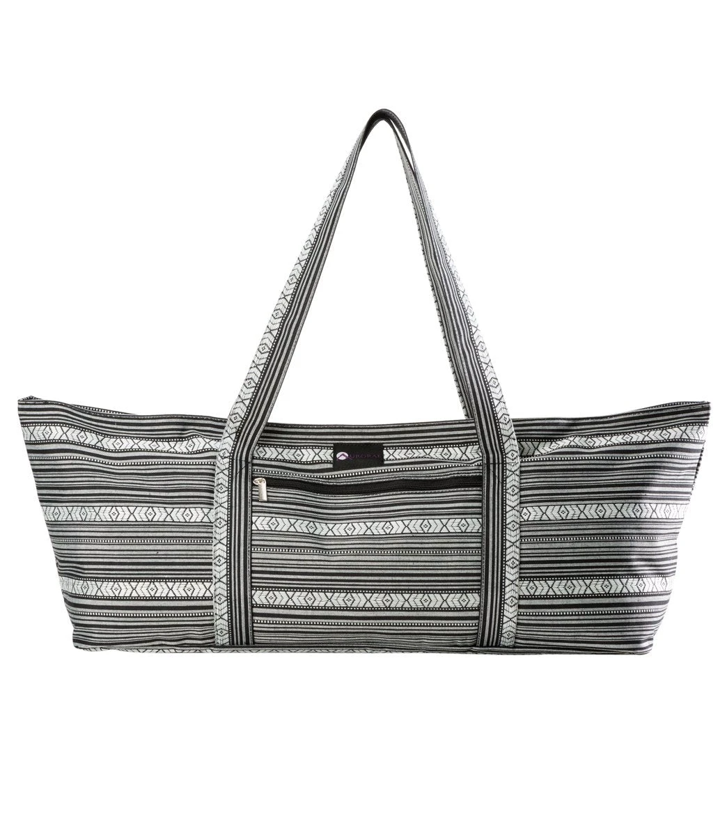 Aurorae Yoga Mat Tote Bag Black/White Pattern 4 Aurorae Yoga Mat Tote Bag Black/White Pattern - Image 4