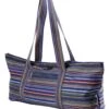 Aurorae Yoga Mat Tote Bag Navy Multi Stripe
