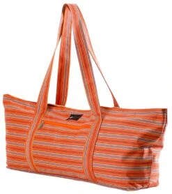 Aurorae Yoga Mat Tote Bag Orange Stripe