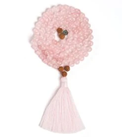 Mala Collective I Am Love Japa Mala Necklace -Hot Sale Everyday Yoga Store 1741657931811 rosequartzrudraksha 1