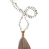 Mala Collective I Am Patient Japa Mala Necklace Howlite/Rudraksha