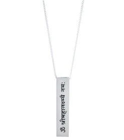 Mala Collective Lakshmi Vertical Silver Necklace