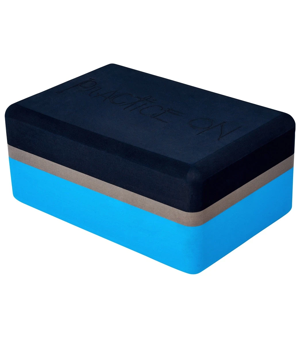 Manduka Recycled Foam Yoga Block Dresden Blue Stripe 2 Manduka Recycled Foam Yoga Block Dresden Blue Stripe - Image 2