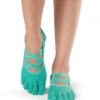 Toesox Elle Full-Toe Yoga Grip Socks Emerald