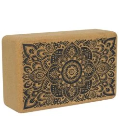 Yoga Design Lab Mandala Cork Yoga Block 3 Inch Mandala Black -Hot Sale Everyday Yoga Store 4377771147307 mandalablack 1