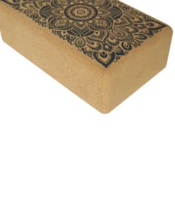 Yoga Design Lab Mandala Cork Yoga Block 3 Inch -Hot Sale Everyday Yoga Store 4377771147307 mandalablack 4a