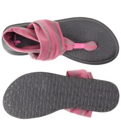 Sanuk Women's Yoga Sling 2 Sandal Charcoal/Hot Pink -Hot Sale Everyday Yoga Store 4429070991403 charcoalhotpink 4a
