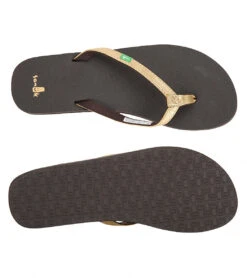 Sanuk Women's Yoga Joy Metallic Flip Flop Gold 6 Sanuk Women's Yoga Joy Metallic Flip Flop Gold -Hot Sale Everyday Yoga Store 4429073154091 gold 4a