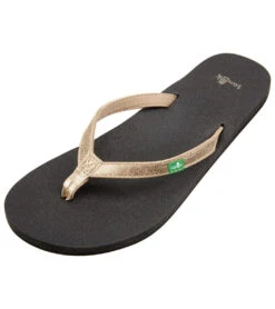 Sanuk Women's Yoga Joy Metallic Flip Flop Champagne -Hot Sale Everyday Yoga Store 4429073186859 champagne 1
