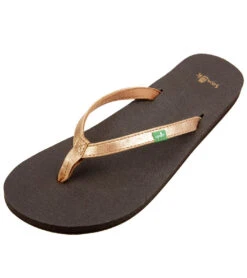 Sanuk Women's Yoga Joy Metallic Flip Flop Rose Gold -Hot Sale Everyday Yoga Store 4429073252395 rosegold 1
