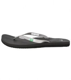 Sanuk Women's Yoga Joy Metallic Flip Flop -Hot Sale Everyday Yoga Store 4429073317931 silver 3a