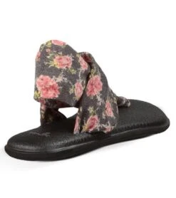 Sanuk Yoga Sling 2 Prints Sandal Charcoal Floral -Hot Sale Everyday Yoga Store 4429074038827 charcoalfloral 4a