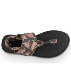 Sanuk Yoga Sling 2 Prints Sandal Charcoal Floral -Hot Sale Everyday Yoga Store 4429074038827 charcoalfloral 5a
