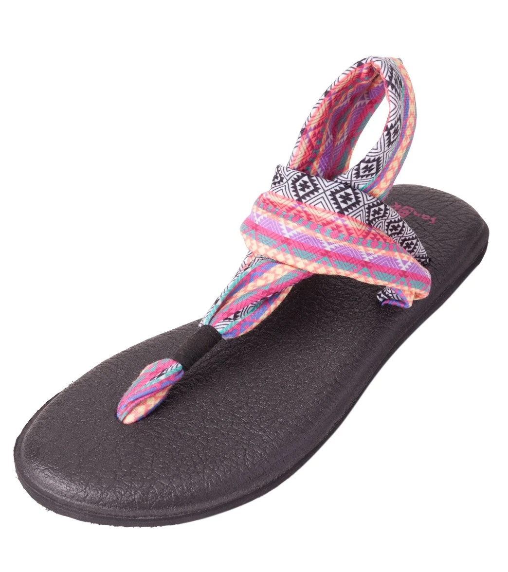 Sanuk Yoga Sling 2 Prints Sandal Magenta/Multi Tribal Stripe 4 Sanuk Yoga Sling 2 Prints Sandal Magenta/Multi Tribal Stripe - Image 4
