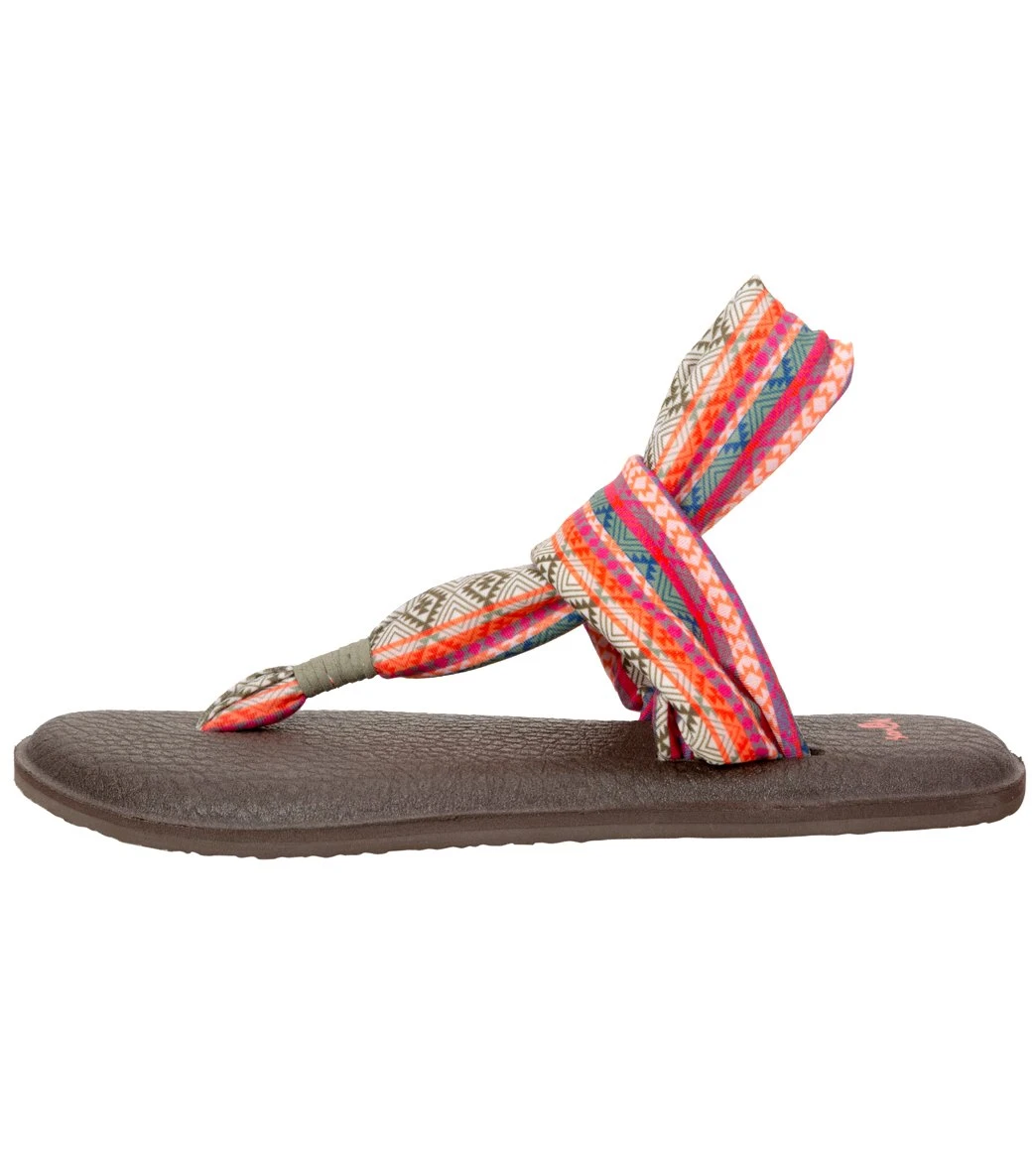 Sanuk Yoga Sling 2 Prints Sandal Olive/Multi Tribal Stripe 1 Sanuk Yoga Sling 2 Prints Sandal Olive/Multi Tribal Stripe