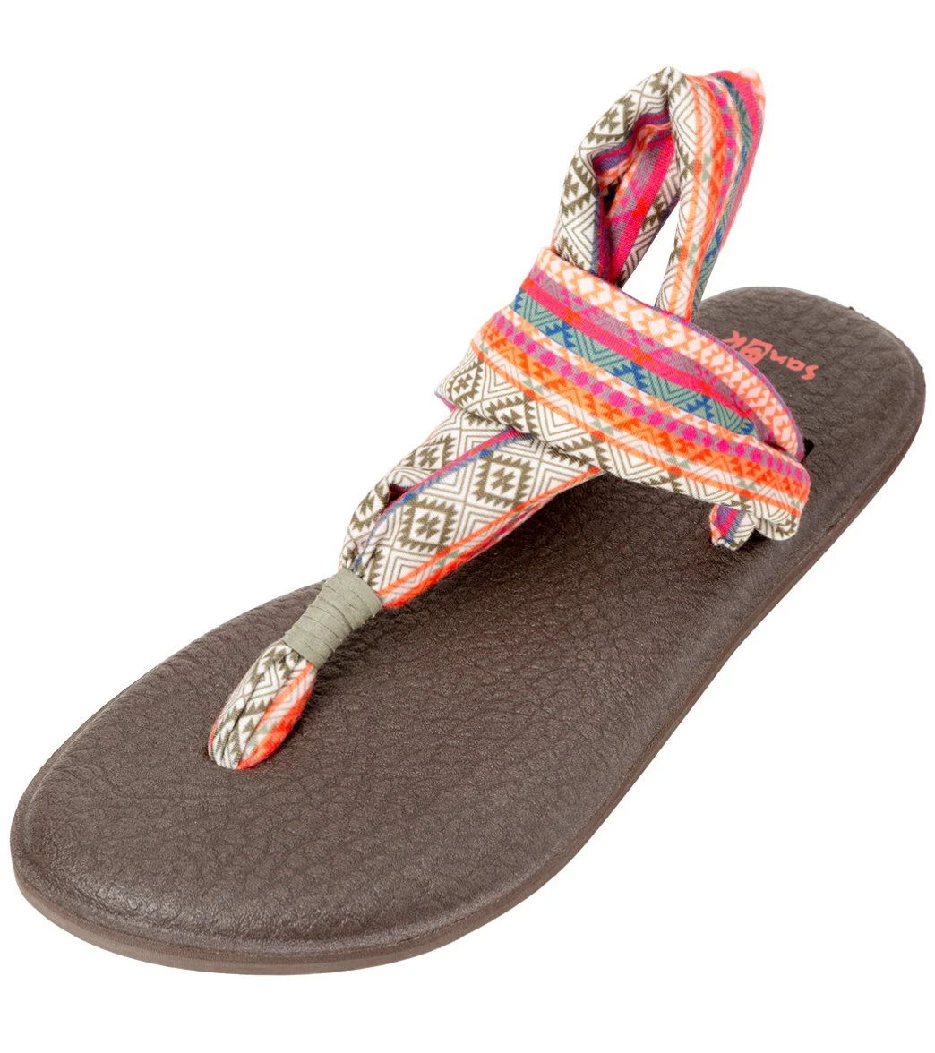 Sanuk Yoga Sling 2 Prints Sandal Olive/Multi Tribal Stripe 4 Sanuk Yoga Sling 2 Prints Sandal Olive/Multi Tribal Stripe - Image 4