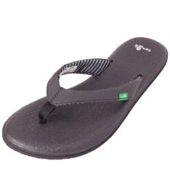Sanuk Women's Yoga Chakra Flip Flop Black -Hot Sale Everyday Yoga Store 4429074661419 black