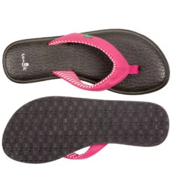 Sanuk Women's Yoga Chakra Flip Flop -Hot Sale Everyday Yoga Store 4429074759723 fuchsia 4a 1