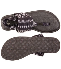 Sanuk Women's Yoga Sling 2 Prints Sandal -Hot Sale Everyday Yoga Store 4429075054635 blacknaturalkoatribal 4a