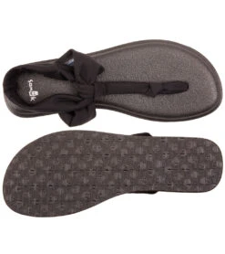 Sanuk Women's Yoga Sling Ella Sandal Black -Hot Sale Everyday Yoga Store 4429075120171 black 4a 1