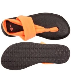 Sanuk Girl's Yoga Sling Burst Sandal Tropical Papayal -Hot Sale Everyday Yoga Store 4429075251243 tropicalpapayal 4a 1