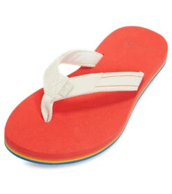 Sanuk Women's Yoga Mat Stacker Flip Flop -Hot Sale Everyday Yoga Store 4429075415083 whiterainbow 1a