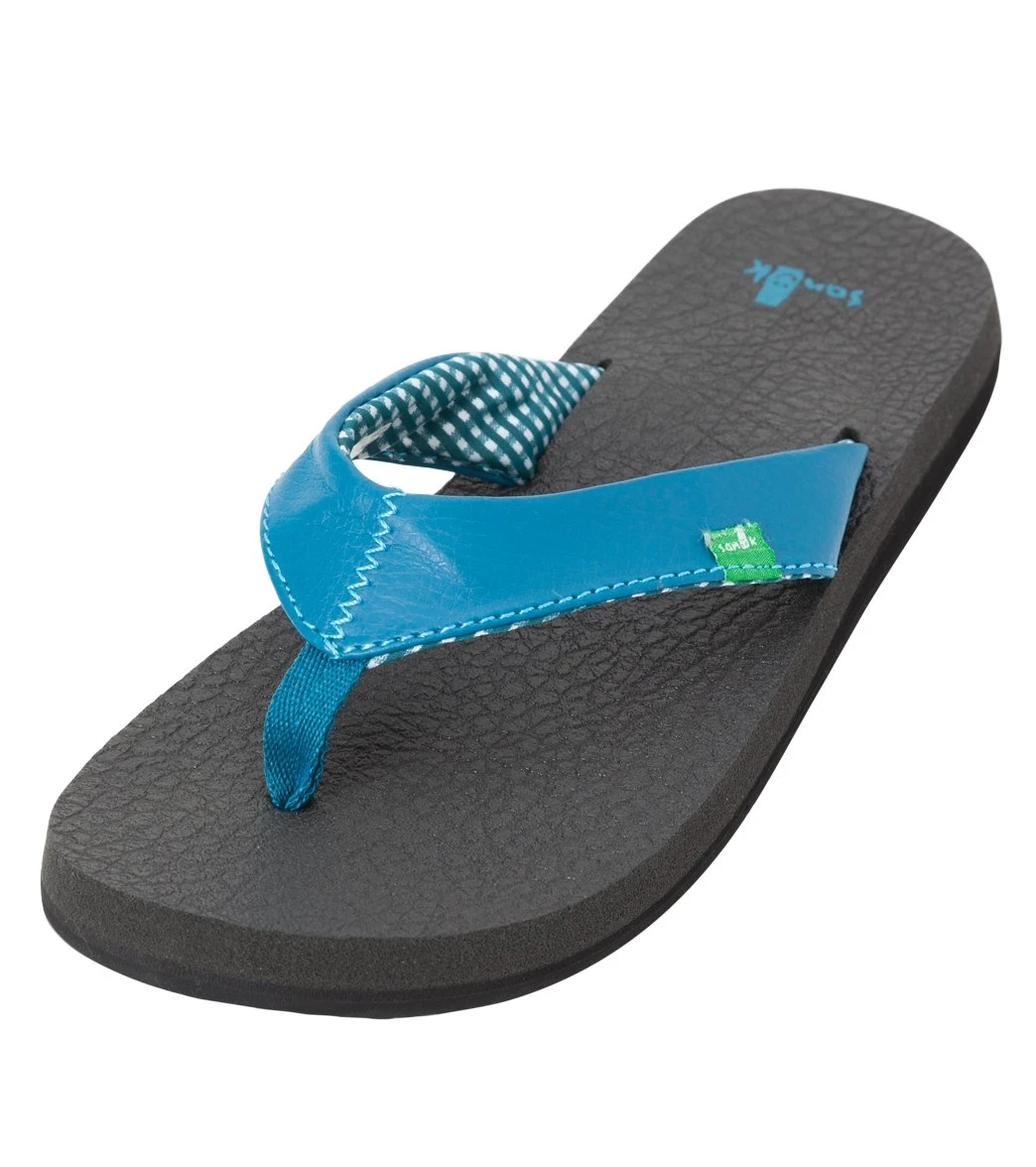 Sanuk Women's Yoga Mat Flip Flop Marine Blue 4 Sanuk Women's Yoga Mat Flip Flop Marine Blue - Image 4