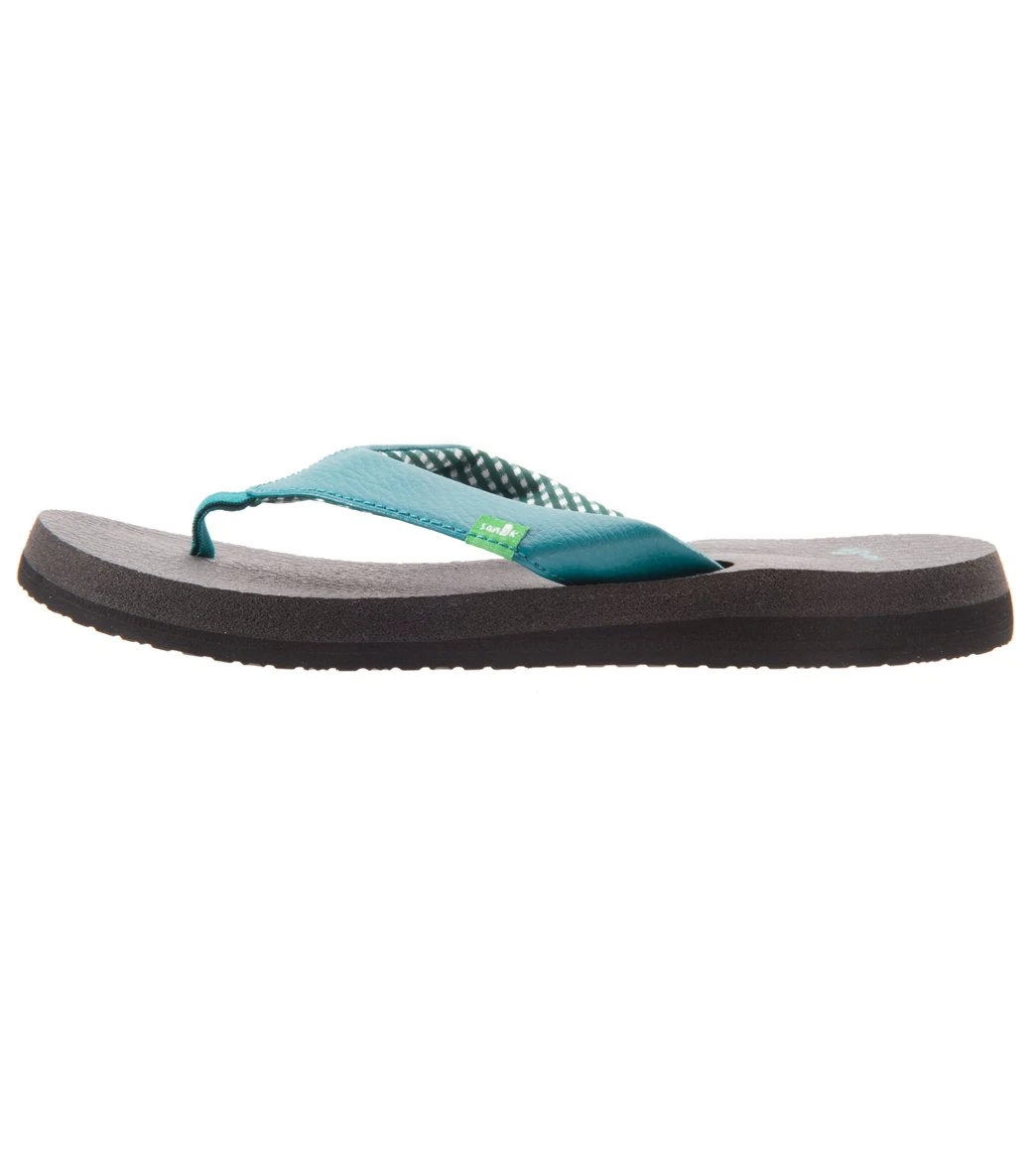 Sanuk Women's Yoga Mat Flip Flop Evergreen 1 Sanuk Women's Yoga Mat Flip Flop Evergreen